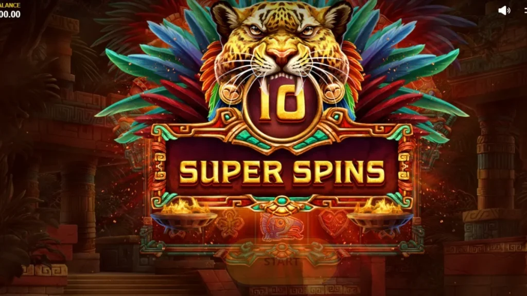 Tampilan visual slot Aztec Tribute dengan latar belakang reruntuhan hutan kuno