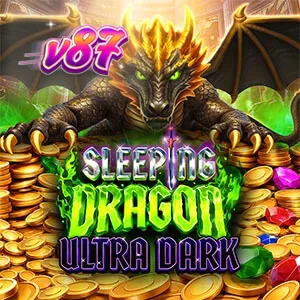 Tampilan visual slot Sleeping Dragon Ultra Dark dengan tema naga dan harta karun.